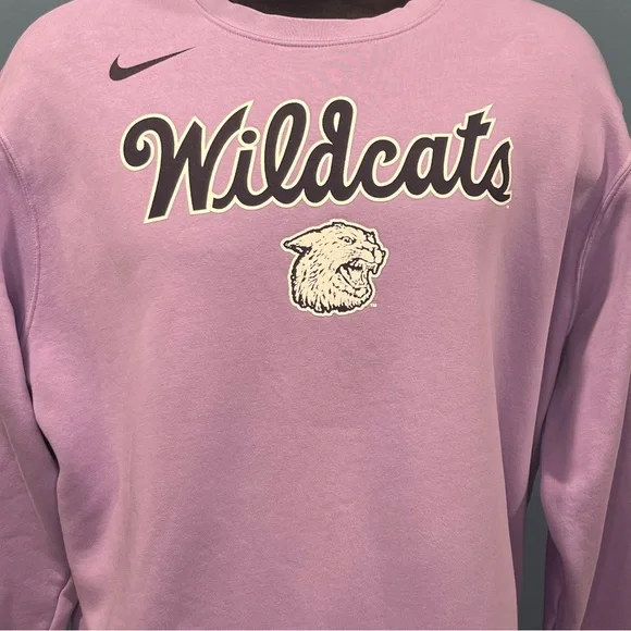 Men’s Nike K-State Wildcats lavender long sleeve crew sweatshirt sz XXL - Picture 2 of 7
